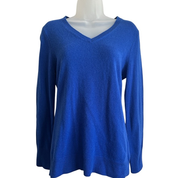 NEW Alex Marie Ladies Cobalt Blue Cashmere Sweater Size Medium - Picture 1 of 6